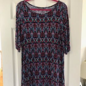 Stitch Fix: Market & Spruce Dress (Size Medium), Color: Blues, Pink, & Red